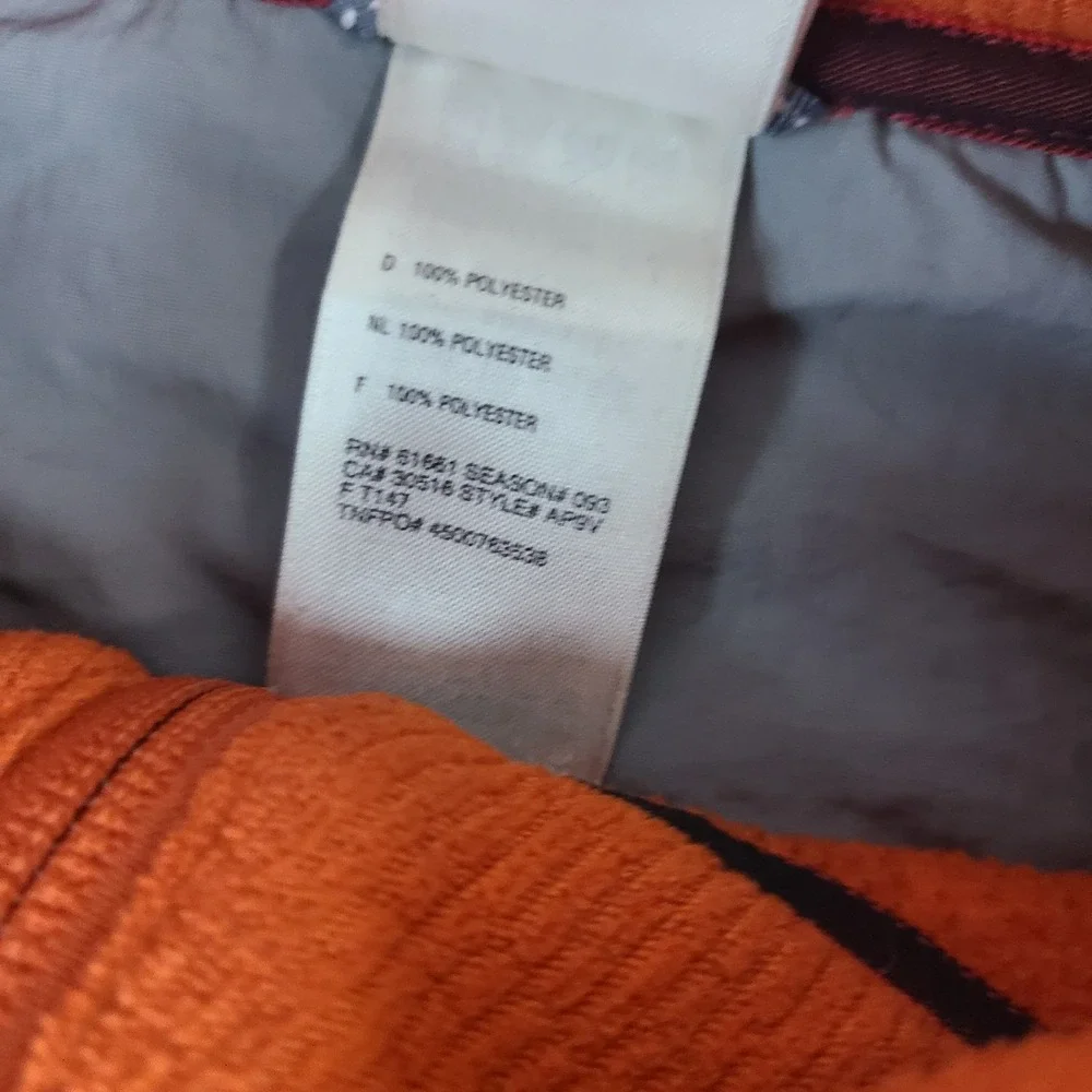 The North Face Sweater Mens XL Dark Orange Fleece‎ Knit Quarter Zip Sweatshirt *